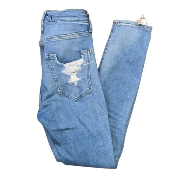 Agolde Denim - Agolde Light Wash Distressed Skinny Jeans Women’s 24 Casual Classic Beach Preppy